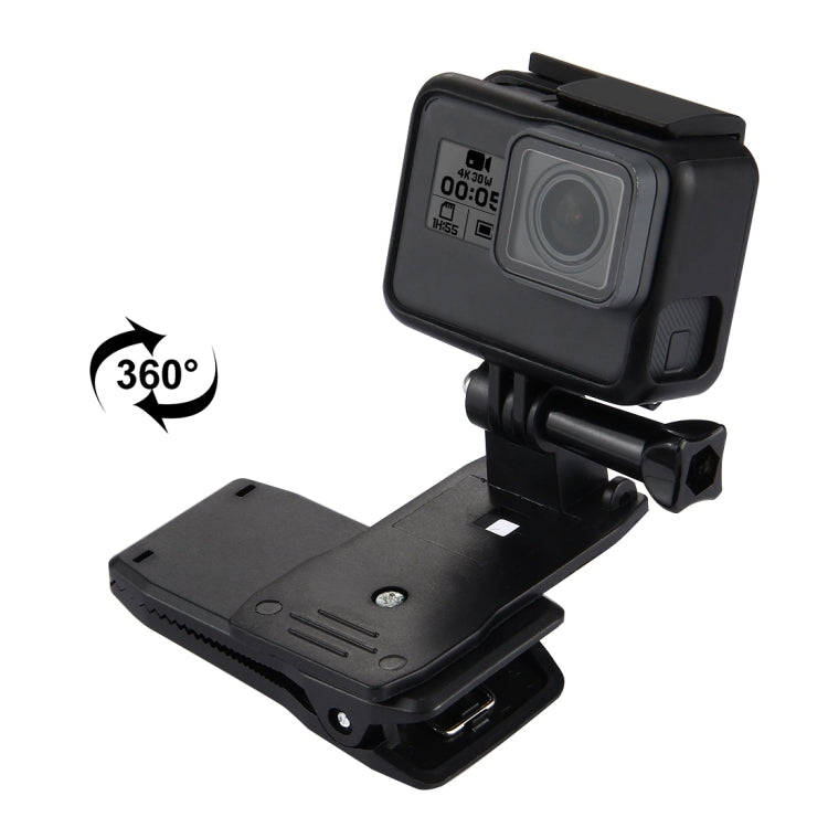 PULUZ กระเป๋าเป้สะพายหลังหมุนได้ 360 องศาหมวก Rec-mounts Quick Release Clamp Mount สำหรับ GoPro Hero11 Black / HERO10 Black / 9 Black / 8 Black / 7/6/5/5 เซสชัน / 4 เซสชัน / 4/3+ / 3/2/1,DJI Osmo Action และกล้องแอคชั่นอื่นๆ, Hat Rec-mount