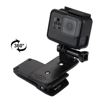 PULUZ กระเป๋าเป้สะพายหลังหมุนได้ 360 องศาหมวก Rec-mounts Quick Release Clamp Mount สำหรับ GoPro Hero11 Black / HERO10 Black / 9 Black / 8 Black / 7/6/5/5 เซสชัน / 4 เซสชัน / 4/3+ / 3/2/1,DJI Osmo Action และกล้องแอคชั่นอื่นๆ, Hat Rec-mount