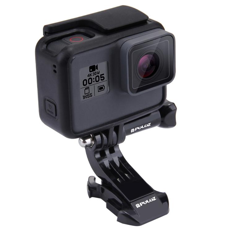 PULUZ พื้นผิวแนวตั้งสีดำ J-Hook Buckle Mount สำหรับ PULUZ กล้องกีฬาแอ็คชั่น Jaws Flex Clamp Mount สำหรับ GoPro Hero11 Black / HERO10 Black / 9 Black / 8 Black / 7 / 6 / 5 / 5 Session / 4 Session / 4 /3+ / 3/2/1, DJI Osmo Action และกล้องแอคชั่นอื่นๆ    ...