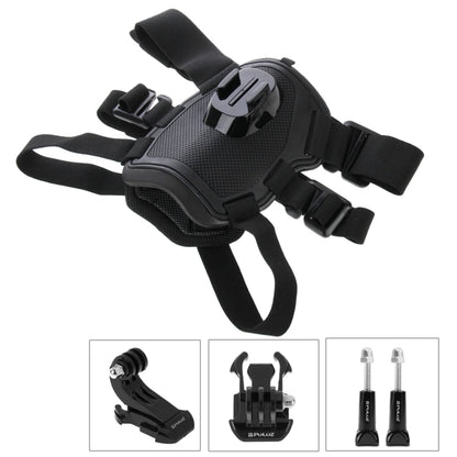 PULUZ Hound Dog Fetch Harness สายรัดหน้าอกปรับได้สำหรับ GoPro Hero11 Black / HERO10 Black / HERO9 Black / HERO8 Black / HERO7 / 6/5/5 เซสชัน / 4 เซสชัน / 4/3+ / 3/2/1, Insta360 ONE R,DJI Osmo Action และกล้องแอคชั่นอื่นๆ, Dog Chest Strap