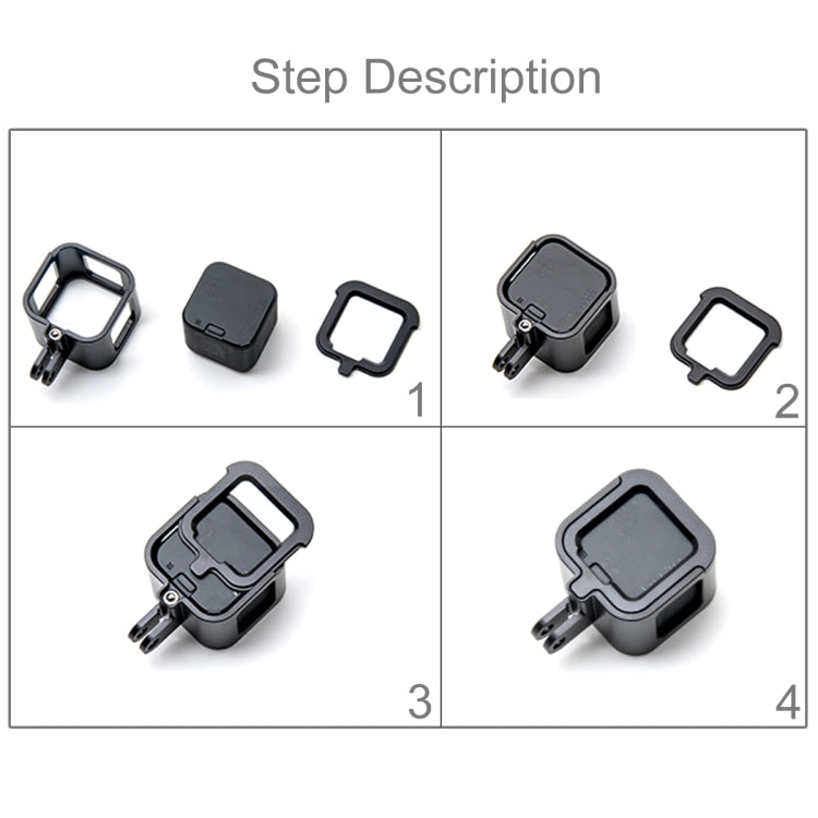 PULUZ ตัวเรือนเชลล์ CNC อลูมิเนียมอัลลอยด์กรงป้องกันพร้อมกรอบประกันสำหรับเซสชัน GoPro HERO5 / เซสชัน Hero4 / เซสชัน Hero, For HERO4 Session with Frame, For HERO5 Session with Frame, For HERO5 Session