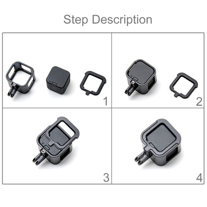 PULUZ ตัวเรือนเชลล์ CNC อลูมิเนียมอัลลอยด์กรงป้องกันพร้อมกรอบประกันสำหรับเซสชัน GoPro HERO5 / เซสชัน Hero4 / เซสชัน Hero, For HERO4 Session with Frame, For HERO5 Session with Frame, For HERO5 Session