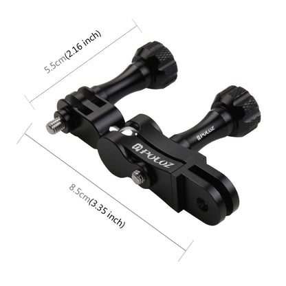 PULUZ CNC อลูมิเนียม Ball Joint Mount พร้อมสกรูยาว 2 ตัวสำหรับ GoPro Hero11 Black / HERO10 Black / 9 Black / 8 Black / 7/6/5/5 เซสชัน / 4 เซสชัน / 4/3+ / 3/2/1, DJI Osmo Actionและกล้องแอ็คชั่นอื่นๆ, CN Stock