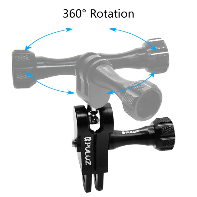 PULUZ CNC อลูมิเนียม Ball Joint Mount พร้อมสกรูยาว 2 ตัวสำหรับ GoPro Hero11 Black / HERO10 Black / 9 Black / 8 Black / 7/6/5/5 เซสชัน / 4 เซสชัน / 4/3+ / 3/2/1, DJI Osmo Actionและกล้องแอ็คชั่นอื่นๆ, CN Stock