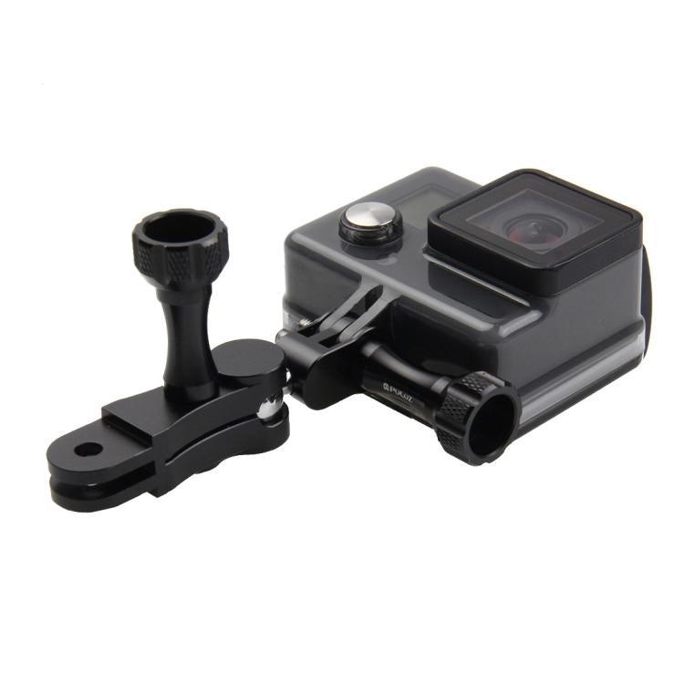 PULUZ CNC อลูมิเนียม Ball Joint Mount พร้อมสกรูยาว 2 ตัวสำหรับ GoPro Hero11 Black / HERO10 Black / 9 Black / 8 Black / 7/6/5/5 เซสชัน / 4 เซสชัน / 4/3+ / 3/2/1, DJI Osmo Actionและกล้องแอ็คชั่นอื่นๆ, CN Stock