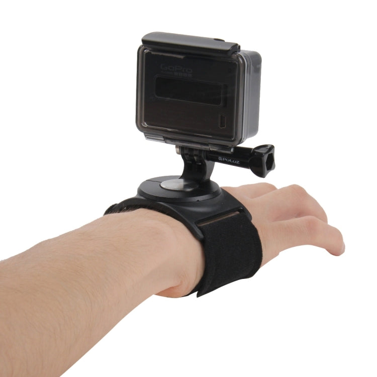 PULUZ 3 ใน 1 ข้อมือแขนขาสายรัดหมุนได้ 360 องศา Mount สำหรับ GoPro Hero11 Black / HERO10 Black / HERO9 Black / HERO8 Black / HERO7 / 6/5/5 เซสชัน / 4 เซสชัน / 4/3+ / 3/2/1, Insta360 ONE R, DJI Osmo Action และกล้องแอคชั่นอื่นๆ, Arm Leg Strap