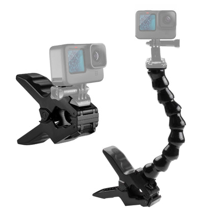 PULUZ แอคชั่นกล้องกีฬา Jaws Flex Clamp Mount สำหรับ GoPro Hero11 Black / HERO10 Black / 9 Black / 8 Black / 7/6/5/5 เซสชัน / 4 เซสชัน / 4/3+ / 3/2/1, DJI Osmo Action และอื่น ๆกล้องแอ็คชั่น, Jaws Mount