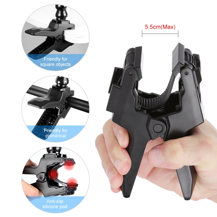 PULUZ แอคชั่นกล้องกีฬา Jaws Flex Clamp Mount สำหรับ GoPro Hero11 Black / HERO10 Black / 9 Black / 8 Black / 7/6/5/5 เซสชัน / 4 เซสชัน / 4/3+ / 3/2/1, DJI Osmo Action และอื่น ๆกล้องแอ็คชั่น, Jaws Mount