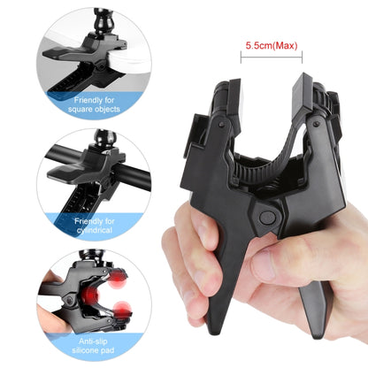 PULUZ แอคชั่นกล้องกีฬา Jaws Flex Clamp Mount สำหรับ GoPro Hero11 Black / HERO10 Black / 9 Black / 8 Black / 7/6/5/5 เซสชัน / 4 เซสชัน / 4/3+ / 3/2/1, DJI Osmo Action และอื่น ๆกล้องแอ็คชั่น, Jaws Mount