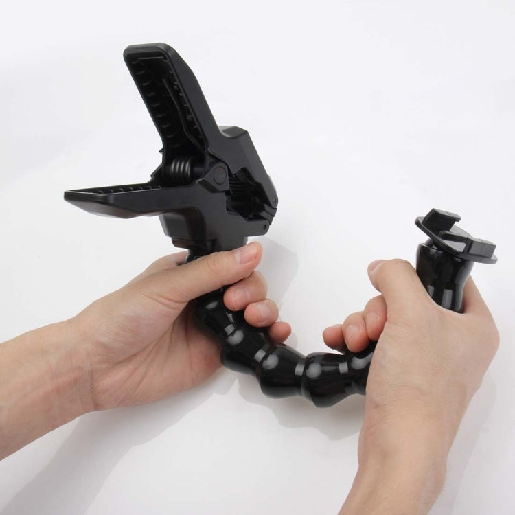 PULUZ แอคชั่นกล้องกีฬา Jaws Flex Clamp Mount สำหรับ GoPro Hero11 Black / HERO10 Black / 9 Black / 8 Black / 7/6/5/5 เซสชัน / 4 เซสชัน / 4/3+ / 3/2/1, DJI Osmo Action และอื่น ๆกล้องแอ็คชั่น, Jaws Mount