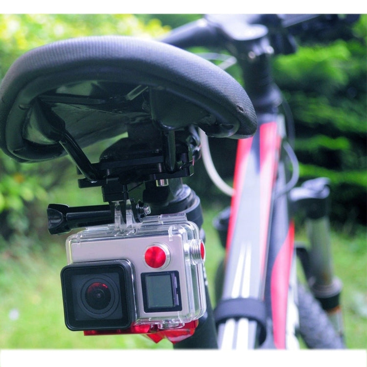 PULUZ อลูมิเนียมอัลลอยด์เบาะนั่งจักรยาน Mount สำหรับ GoPro Hero11 สีดำ / HERO10 สีดำ / HERO9 สีดำ / HERO8 สีดำ / 7/6/5/5 เซสชัน / 4 เซสชัน / 4/3+ / 3/2/1, DJI Osmo Action, Xiaoyiและกล้องแอ็คชั่นอื่นๆ, Seat Mount