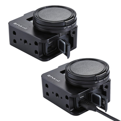 PULUZ ตัวเรือนเชลล์ CNC อลูมิเนียมอัลลอยด์กรงป้องกันพร้อมกรอบประกันและเลนส์ UV 52 มม. สำหรับ GoPro HERO (2018) / 7 สีดำ / 6/5, For HERO6 /5 Pull Frame, For HERO5 Pull Frame