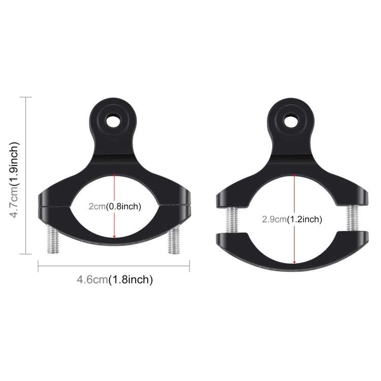 PULUZ อะแดปเตอร์แฮนด์จักรยานอลูมิเนียมเมาท์สำหรับ GoPro Hero11 Black / HERO10 Black / 9 Black / 8 Black / 7 / 6 / 5 / 5 เซสชัน / 4 เซสชัน / 4 / 3 + / 3 / 2 / 1, DJI Osmo Action และกล้องแอ็คชั่นอื่น ๆ, Aluminum Mount