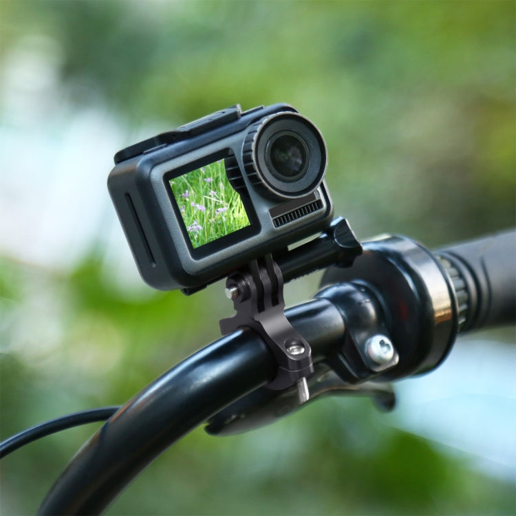 PULUZ อะแดปเตอร์แฮนด์จักรยานอลูมิเนียมเมาท์สำหรับ GoPro Hero11 Black / HERO10 Black / 9 Black / 8 Black / 7 / 6 / 5 / 5 เซสชัน / 4 เซสชัน / 4 / 3 + / 3 / 2 / 1, DJI Osmo Action และกล้องแอ็คชั่นอื่น ๆ, Aluminum Mount