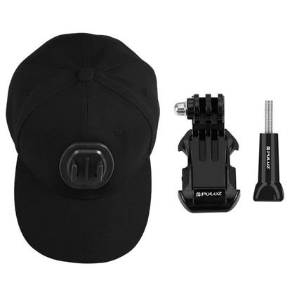 หมวกเบสบอล PULUZ พร้อม J-Hook Buckle Mount & Screw สำหรับ GoPro, DJI OSMO Action และกล้องแอคชั่นอื่น ๆ, Baseball Hat Black Color, Baseball Hat Red Color, Baseball Hat Dark Blue Color