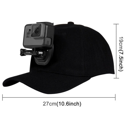 หมวกเบสบอล PULUZ พร้อม J-Hook Buckle Mount & Screw สำหรับ GoPro, DJI OSMO Action และกล้องแอคชั่นอื่น ๆ, Baseball Hat Black Color, Baseball Hat Red Color, Baseball Hat Dark Blue Color