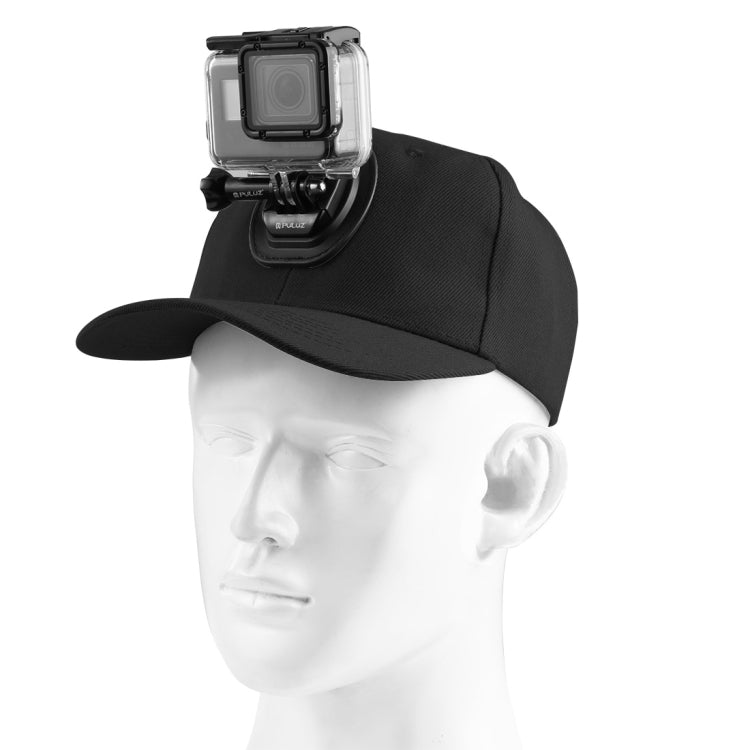 หมวกเบสบอล PULUZ พร้อม J-Hook Buckle Mount & Screw สำหรับ GoPro, DJI OSMO Action และกล้องแอคชั่นอื่น ๆ, Baseball Hat Black Color, Baseball Hat Red Color, Baseball Hat Dark Blue Color