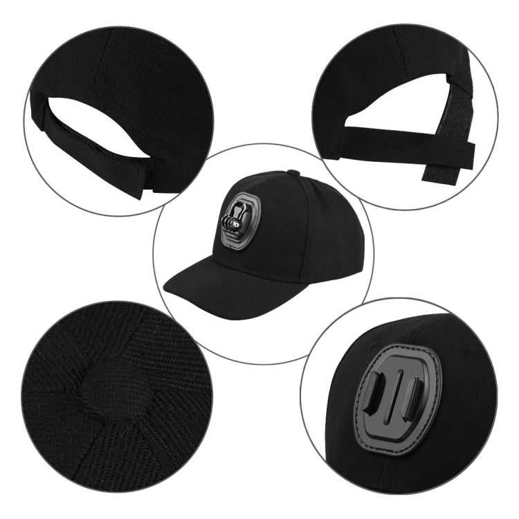 หมวกเบสบอล PULUZ พร้อม J-Hook Buckle Mount & Screw สำหรับ GoPro, DJI OSMO Action และกล้องแอคชั่นอื่น ๆ, Baseball Hat Black Color, Baseball Hat Red Color, Baseball Hat Dark Blue Color