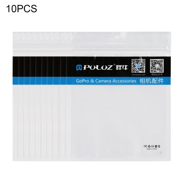 10 ชิ้น PULUZ 16 ซม. x 13 ซม. Hang Hole ล้างด้านหน้าเครื่องประดับมุกสีขาวซิปล็อคถุงบรรจุภัณฑ์ (ขนาด: M), Size: M