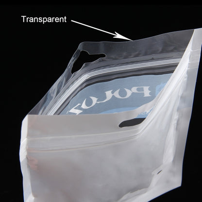 10 ชิ้น PULUZ 33 ซม. x 23.5 ซม. รูแขวนด้านหน้าใสเครื่องประดับมุกสีขาวซิปล็อคถุงบรรจุภัณฑ์ (ขนาด: XL), Size: XL