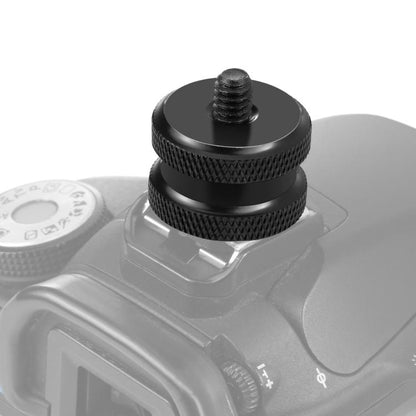 PULUZ อะแดปเตอร์สกรูเสริมรองเท้าร้อน 1/4 นิ้วพร้อมน็อตคู่สำหรับกล้อง DSLR, GoPro HERO10 Black / HERO9 Black / HERO8 Black / HERO7 / 6/5/5 เซสชัน / 4 เซสชัน / 4/3+ / 3/2/1,Xiaoyi และกล้องแอคชั่นอื่นๆ, Double Nut