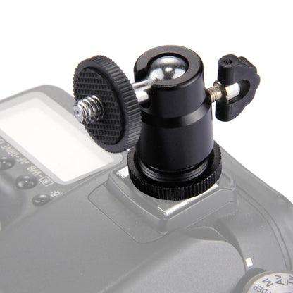 PULUZ หัวขาตั้งกล้องรองเท้าเย็น 1/4 นิ้วหัวสกรูขาตั้งกล้องพร้อมล็อค, Hot Shoe Tripod Head