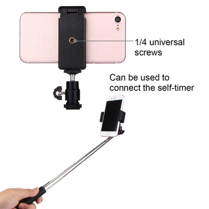 PULUZ 1/4 นิ้วขาตั้งกล้องรองเท้าร้อน + ขาตั้งขาตั้งกล้องสำหรับ iPhone, Samsung, Huawei, HTC, 5.5 ซม. - สมาร์ทโฟนความกว้าง 8 ซม., Tripod Head + Stand Clamp
