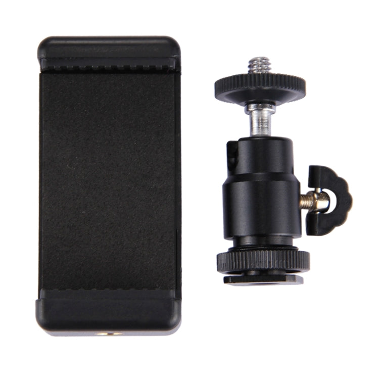 PULUZ 1/4 นิ้วขาตั้งกล้องรองเท้าร้อน + ขาตั้งขาตั้งกล้องสำหรับ iPhone, Samsung, Huawei, HTC, 5.5 ซม. - สมาร์ทโฟนความกว้าง 8 ซม., Tripod Head + Stand Clamp