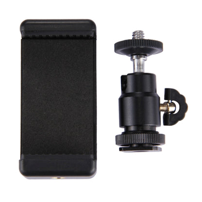 PULUZ 1/4 นิ้วขาตั้งกล้องรองเท้าร้อน + ขาตั้งขาตั้งกล้องสำหรับ iPhone, Samsung, Huawei, HTC, 5.5 ซม. - สมาร์ทโฟนความกว้าง 8 ซม., Tripod Head + Stand Clamp