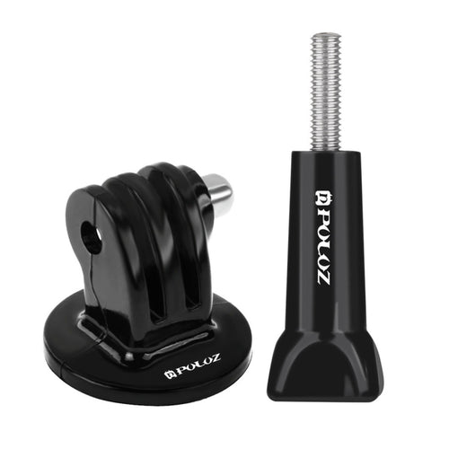 PULUZ กล้องอะแดปเตอร์เมาท์ขาตั้งกล้องพร้อมสกรูยาวสำหรับ GoPro Hero11 Black / HERO10 Black / 9 Black / 8 Black / 7 / 6 / 5 / 5 เซสชัน / 4 เซสชัน / 4/3 + / 3/2/1, DJI Osmo Action และอื่น ๆกล้องแอ็คชั่น, Tripod Adapter + Screw