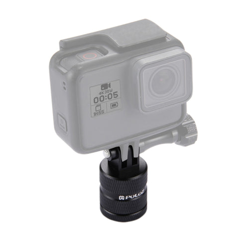 PULUZ 1/4 นิ้วสกรูรูขาตั้งกล้องอะแดปเตอร์ CNC สำหรับ GoPro Hero11 สีดำ / HERO10 สีดำ / 9 สีดำ / 8 สีดำ / 7/6/5/5 เซสชัน / 4 เซสชัน / 4/3 + / 3/2/1, DJI Osmoกล้องแอคชั่นและกล้องแอคชั่นอื่นๆ, 1/4 Inch Long Size