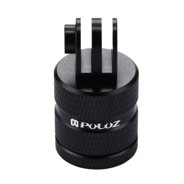 PULUZ 1/4 นิ้วสกรูรูขาตั้งกล้องอะแดปเตอร์ CNC สำหรับ GoPro Hero11 สีดำ / HERO10 สีดำ / 9 สีดำ / 8 สีดำ / 7/6/5/5 เซสชัน / 4 เซสชัน / 4/3 + / 3/2/1, DJI Osmoกล้องแอคชั่นและกล้องแอคชั่นอื่นๆ, 1/4 Inch Long Size