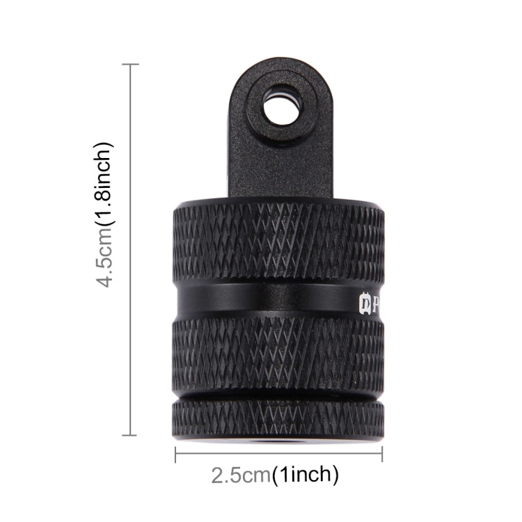 PULUZ 1/4 นิ้วสกรูรูขาตั้งกล้องอะแดปเตอร์ CNC สำหรับ GoPro Hero11 สีดำ / HERO10 สีดำ / 9 สีดำ / 8 สีดำ / 7/6/5/5 เซสชัน / 4 เซสชัน / 4/3 + / 3/2/1, DJI Osmoกล้องแอคชั่นและกล้องแอคชั่นอื่นๆ, 1/4 Inch Long Size