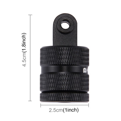 PULUZ 1/4 นิ้วสกรูรูขาตั้งกล้องอะแดปเตอร์ CNC สำหรับ GoPro Hero11 สีดำ / HERO10 สีดำ / 9 สีดำ / 8 สีดำ / 7/6/5/5 เซสชัน / 4 เซสชัน / 4/3 + / 3/2/1, DJI Osmoกล้องแอคชั่นและกล้องแอคชั่นอื่นๆ, 1/4 Inch Long Size