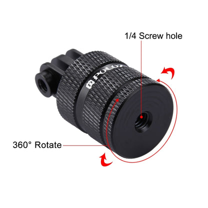 PULUZ 1/4 นิ้วสกรูรูขาตั้งกล้องอะแดปเตอร์ CNC สำหรับ GoPro Hero11 สีดำ / HERO10 สีดำ / 9 สีดำ / 8 สีดำ / 7/6/5/5 เซสชัน / 4 เซสชัน / 4/3 + / 3/2/1, DJI Osmoกล้องแอคชั่นและกล้องแอคชั่นอื่นๆ, 1/4 Inch Long Size