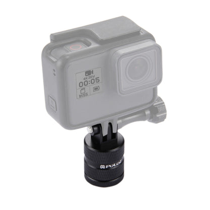 PULUZ 1/4 นิ้วสกรูรูขาตั้งกล้องอะแดปเตอร์ CNC สำหรับ GoPro Hero11 สีดำ / HERO10 สีดำ / 9 สีดำ / 8 สีดำ / 7/6/5/5 เซสชัน / 4 เซสชัน / 4/3 + / 3/2/1, DJI Osmoกล้องแอคชั่นและกล้องแอคชั่นอื่นๆ, 1/4 Inch Long Size