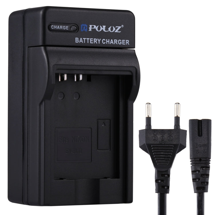 เครื่องชาร์จแบตเตอรี่แบบเสียบ PULUZ EU พร้อมสายเคเบิลสำหรับแบตเตอรี่ Nikon EN-EL12, EN-EL12 EU Plug