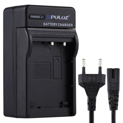 PULUZ EU ปลั๊กเครื่องชาร์จแบตเตอรี่พร้อมสายเคเบิลสำหรับแบตเตอรี่ Casio CNP130, CNP130 EU Plug
