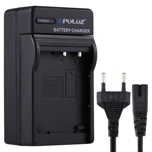PULUZ EU ปลั๊กเครื่องชาร์จแบตเตอรี่พร้อมสายเคเบิลสำหรับแบตเตอรี่ Casio CNP130, CNP130 EU Plug