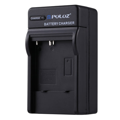 เครื่องชาร์จแบตเตอรี่แบบเสียบ PULUZ EU พร้อมสายเคเบิลสำหรับแบตเตอรี่ CASIO CNP40, CNP40 EU Plug