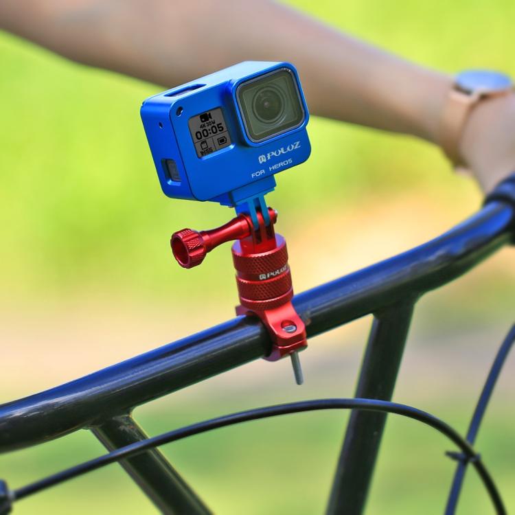 PULUZ การหมุน 360 องศาจักรยานอลูมิเนียมแฮนด์อะแดปเตอร์เมาท์พร้อมสกรูสำหรับ GoPro Hero11 สีดำ / HERO10 สีดำ / 9 สีดำ / 8 สีดำ / 7/6/5/5 เซสชัน / 4 เซสชัน / 4/3+ / 3/2/1, DJI Osmoกล้องแอคชั่นและกล้องแอคชั่นอื่นๆ, China Stock (Red), China Stock (Blue)    ...