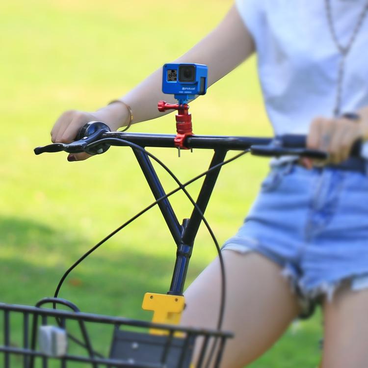 PULUZ การหมุน 360 องศาจักรยานอลูมิเนียมแฮนด์อะแดปเตอร์เมาท์พร้อมสกรูสำหรับ GoPro Hero11 สีดำ / HERO10 สีดำ / 9 สีดำ / 8 สีดำ / 7/6/5/5 เซสชัน / 4 เซสชัน / 4/3+ / 3/2/1, DJI Osmoกล้องแอคชั่นและกล้องแอคชั่นอื่นๆ, China Stock (Red), China Stock (Blue)    ...