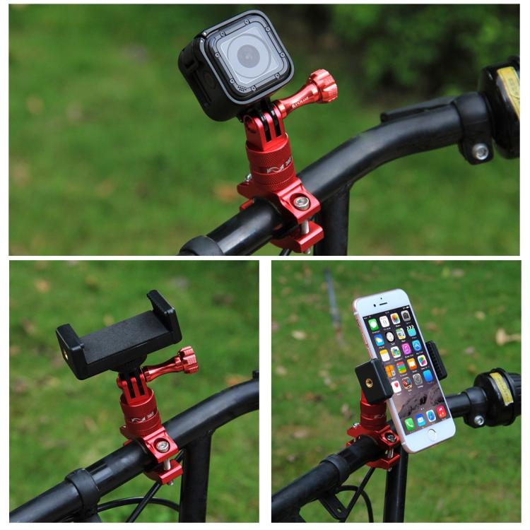 PULUZ การหมุน 360 องศาจักรยานอลูมิเนียมแฮนด์อะแดปเตอร์เมาท์พร้อมสกรูสำหรับ GoPro Hero11 สีดำ / HERO10 สีดำ / 9 สีดำ / 8 สีดำ / 7/6/5/5 เซสชัน / 4 เซสชัน / 4/3+ / 3/2/1, DJI Osmoกล้องแอคชั่นและกล้องแอคชั่นอื่นๆ, China Stock (Red), China Stock (Blue)    ...