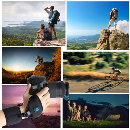 สายรัดข้อมือ PULUZ Soft Neoprene Hand Grip พร้อมแผ่นพลาสติกสกรูขนาด 1/4 นิ้วสำหรับกล้อง SLR / DSLR, Wrist Strap