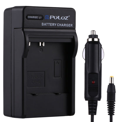 เครื่องชาร์จแบตเตอรี่กล้องดิจิตอล PULUZ สำหรับแบตเตอรี่ CASIO CNP40, CNP40 Car Charger