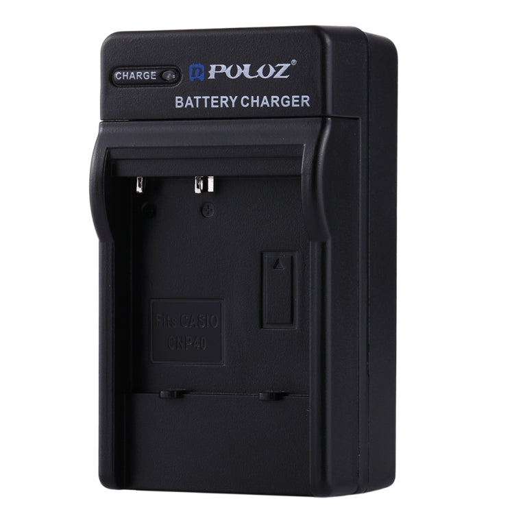 เครื่องชาร์จแบตเตอรี่กล้องดิจิตอล PULUZ สำหรับแบตเตอรี่ CASIO CNP40, CNP40 Car Charger