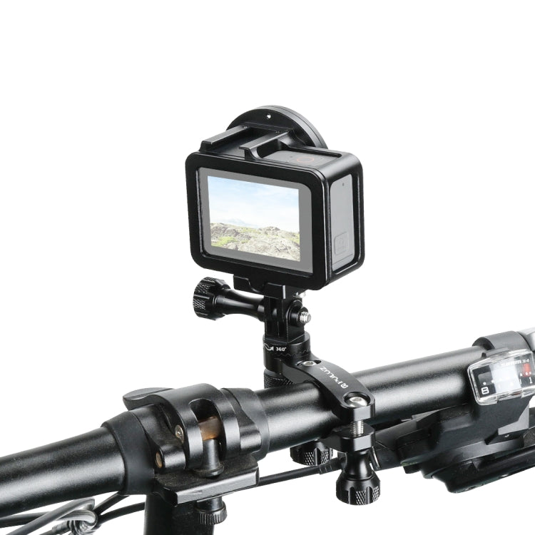 PULUZ การหมุน 360 องศาจักรยานอลูมิเนียมแฮนด์อะแดปเตอร์เมาท์พร้อมสกรูสำหรับ GoPro Hero11 สีดำ / HERO10 สีดำ / 9 สีดำ / 8 สีดำ / 7/6/5/5 เซสชัน / 4 เซสชัน / 4/3+ / 3/2/1, DJI Osmoกล้องแอคชั่นและกล้องแอคชั่นอื่นๆ, Handlebar Adapter Mount 2