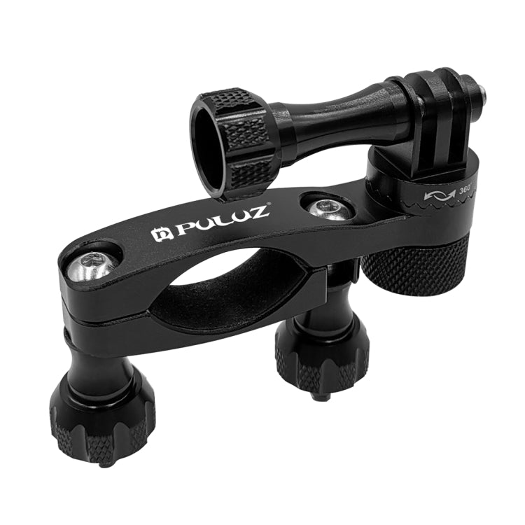 PULUZ การหมุน 360 องศาจักรยานอลูมิเนียมแฮนด์อะแดปเตอร์เมาท์พร้อมสกรูสำหรับ GoPro Hero11 สีดำ / HERO10 สีดำ / 9 สีดำ / 8 สีดำ / 7/6/5/5 เซสชัน / 4 เซสชัน / 4/3+ / 3/2/1, DJI Osmoกล้องแอคชั่นและกล้องแอคชั่นอื่นๆ, Handlebar Adapter Mount 2