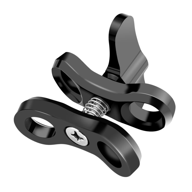 PULUZ Ball Clamp Close Hole กล้องดำน้ำวงเล็บ CNC อลูมิเนียมสปริงไฟฉาย Clamp สำหรับดำน้ำระบบถ่ายภาพใต้น้ำ, Single Ball Close Hole(Black), Single Ball Close Hole(Blue), Single Ball Close Hole(Red)