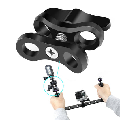 PULUZ Ball Clamp Close Hole กล้องดำน้ำวงเล็บ CNC อลูมิเนียมสปริงไฟฉาย Clamp สำหรับดำน้ำระบบถ่ายภาพใต้น้ำ, Single Ball Close Hole(Black), Single Ball Close Hole(Blue), Single Ball Close Hole(Red)